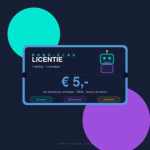 Robo-klas licentie — 1 leerling, 1 schooljaar
